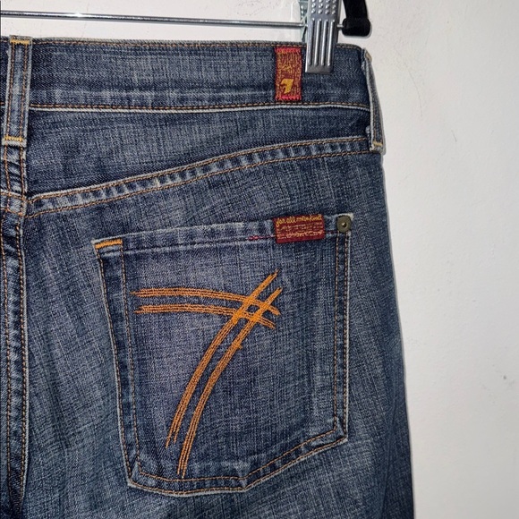 Dojo jeans flare wide leg 7 for all mankind 29 denim - Picture 5 of 7